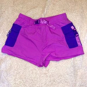 Light and dark purple shorts